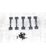 5 CAST IRON HANDLES DRAWER PULLS SMALL 4&quot; LONG HOME DECOR KITCHEN WINDOW... - $312.89 MXN