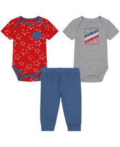TOMMY HILFIGER Baby Boys Americana Bodysuits and Jogger, 3 Piece Set 3-6 - £19.75 GBP