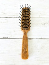 Vintage GOODY Wood Grain 7.5&quot; Detangle Vented Blow Dry Hair Brush, Made In USA - £11.70 GBP
