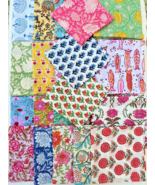 Indian Hand Block Print 100%Cotton Voile Fabric Napkins Set 24 Pc Floral... - $570.77 MXN