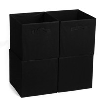 Foldable Cube Storage Bin Collapsible Box Cloth Basket Bins Black Organi... - $47.99