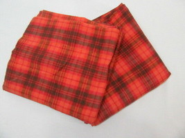 Garnet Hill Tartan Plaid Orange Red Flannel 2-PC King Pillowcase Pair - £31.24 GBP