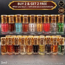 Arabian Perfume Musk Oil 3ml Oud Amber Black Tahara Vanilla مسك عطر عود ... - $7.62+