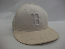 Boston Red Sox Stained Hat 7 3/4 Fitted New Era White MLB Baseball Cap - £15.01 GBP