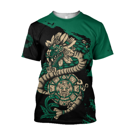 Mexican Aztec Quetzon Mayan Men&#39;s Casual T-shirt Street Fashion Classic ... - $9.99