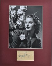 Ingrid Bergman Signed Page &amp; Photo - Casablanca 11&quot;x 14&quot; w/COA - £473.71 GBP