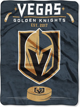 Vegas Golden Knights Plush 60&quot; by 80&quot; Twin Size Raschel Blanket - NHL - $46.55