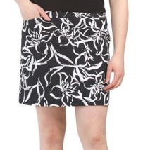 NWT Ladies Swing Control BLACK & WHITE IRIS Stretch GOLF SKORT 4 6 8 10 image 2