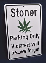 Stoner Parking - *Us Made* Embossed Metal Sign - Man Cave Garage Bar Wall Décor - £12.58 GBP