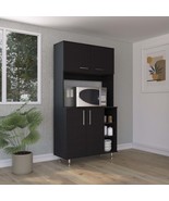 Black Kitchen Pantry Cabinet: 4 Legs, 3 Shelves - $739.60 CAD