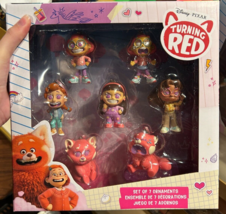 Disney Parks Pixar Turning Red 7 Holiday Ornament Set NIB Christmas 2023 - £55.46 GBP