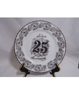 vintage NORCREST Fine China  25th Silver Anniversary collector 8&quot; PLATE - £8.64 GBP