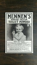 Vintage 1904 Mennen&#39;s Borated Talcum Toilet Powder Original Ad 721b - £5.22 GBP