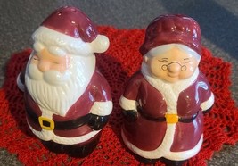 Holiday ~ Christmas ~ Santa &amp; Mrs. Claus Ceramic ~ Salt &amp; Pepper Shakers... - €30,15 EUR