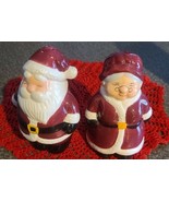 Holiday ~ Christmas ~ Santa &amp; Mrs. Claus Ceramic ~ Salt &amp; Pepper Shakers... - €30,15 EUR
