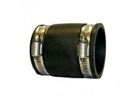 Pond H2o Flexible 1  1/2&#39;&#39; PVC Straight Coupling With Clamps, Hose Fitting - £12.61 GBP