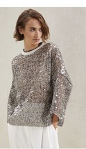 Cucinelli Opera Open Knit sequin-embellished Sweater Blouse Sz M $ 4400 - £1,997.59 GBP