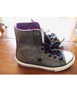 Converse All Star Black/Silver Convertible Shoes Size 12 Girl&#39;s NEW LAST... - £29.32 GBP