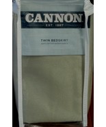 Cannon Twin 220TC Sateen Bedskirt - Sage Microsuede - 39&quot; x 76&quot; x 15&quot;  B... - $409.78 MXN