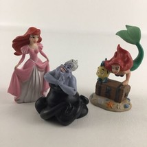 Disney Princess The Little Mermaid PVC Figures Toppers Ariel Ursula Flounder Lot - £15.74 GBP