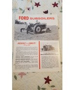 Ford Subsoilers Sales Sheet  1957   Ford Motor Company - €4,27 EUR