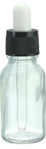 small Clear Glass Bottle Boston rOund 3 1/4&quot; 1 tablespoon w/ Glass drip ... - $18.21
