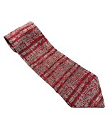 Vintage 90s Giorgio Armani Red Black White Petroglyph Hieroglyph Necktie... - $24.29