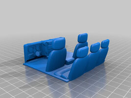 Interior for Traxxas TRX4m Defender with 5 Resized Seats and No Supports - $22.78