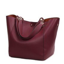 Leather Women  Bag High Quality Designer Leather Handbag Female Big Tote Ladies  - £82.27 GBP