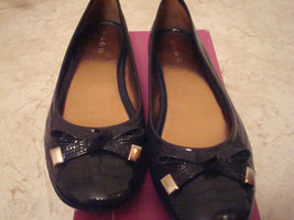 Michelle D 8.5 M Patent Leather Flats Marine Blue Brand New in Box - $44.99