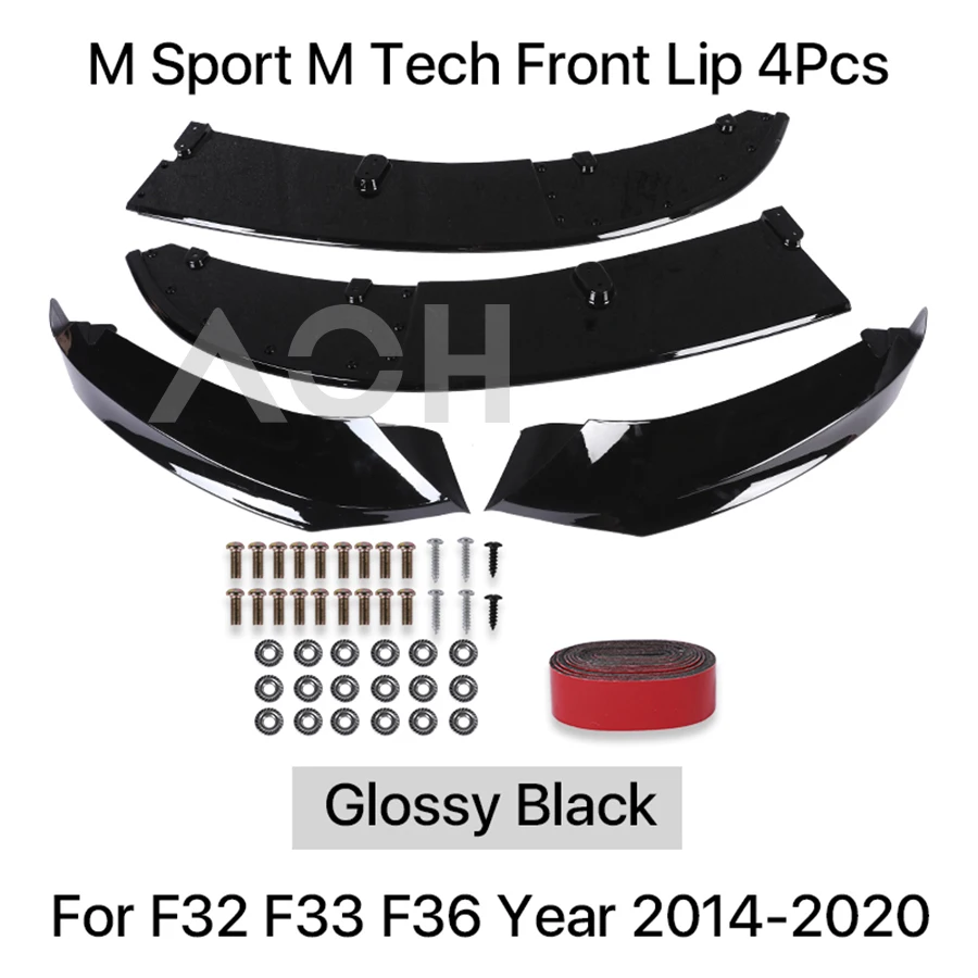 M  M Tech M4   4Pcs Front Bumper Lip Splitter Deflector For  4 Series F32 F33 F3 - £408.10 GBP