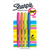 NEW Sharpie Smear Guard Pink, Orange, Yellow and Blue Highlighters - £6.38 GBP