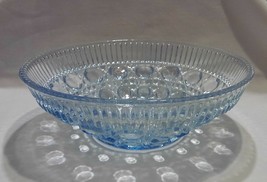 Indiana Windsor Cornflower Blue Diamond Cut Hexagon Button Crystal Glass Bowl - £13.29 GBP