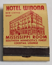 MISSISSIPPI ROOM MINNESOTA PARK HOTEL WINONA BUSINESS ADVERTISING MATCHBOOK - $16.44 CAD