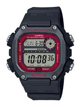 Casio Men&#39;s Multi Alarm Chrono Digital Black/Red Watch - $62.95