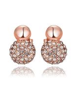 Bubble Pave Stud Earring in 18K Gold Plated - £11.84 GBP