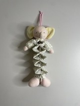 Prestige Pink Cream Elephant Lullaby Musical Pull Down Nursery Plush Stuffed - $26.99