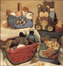 Tole Decorative Painting Wooden Crates Baskets Catchalls Cat Teapot Swan... - $12.99