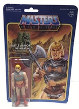 Master of the Universe Battle Armor HE-MAN Action Figure Super 7 Powerful Man - £19.89 GBP