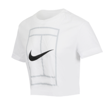Nike Court Heritage Dri-Fit Cropped Top Women&#39;s Tennis Top Asia-Fit FQ6612-100 - £43.11 GBP