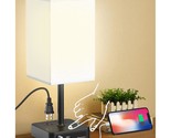 Touch Control Bedside Table Lamp With Usb C &amp; Usb A Charging Port And 2 ... - £27.16 GBP