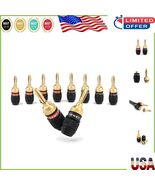 5 Pairs of 24K Gold Plated Deadbolt Banana Plugs for Clear Audio Connect... - $959.15 MXN