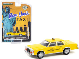 1991 Ford LTD Crown Victoria Yellow NYC Taxi New York City Hobby Exclusive 1/64 - £15.19 GBP