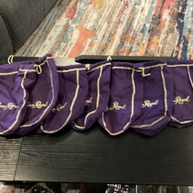 Lot of 7 Crown Royal 9&quot; Purple Drawstring Bags - $24.75