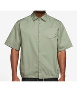 Men&#39;s Nike Club Short Sleeve Button Up Shirt Green Size Large - €68,83 EUR
