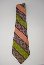 Vintage Geometric Striped Polyester Neckwear Tie - $19.99