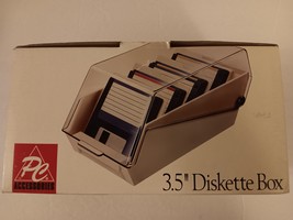 Gemini PC Accessories 3.5&quot; Diskette Storage Box Holds Up To 50 Disks  - £15.66 GBP