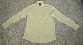 Mens Shirt Axcess Yellow Striped Button Front Long Sleeve Dress $45 NEW-size M - £14.99 GBP