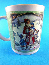 Santa Claus Mug Father Christmas with Children &amp; Animals Coffee Cup Olde World - £5.93 GBP