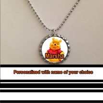 Winnie The Pooh Bear custom personalized necklace with name of your choice - $7.49
